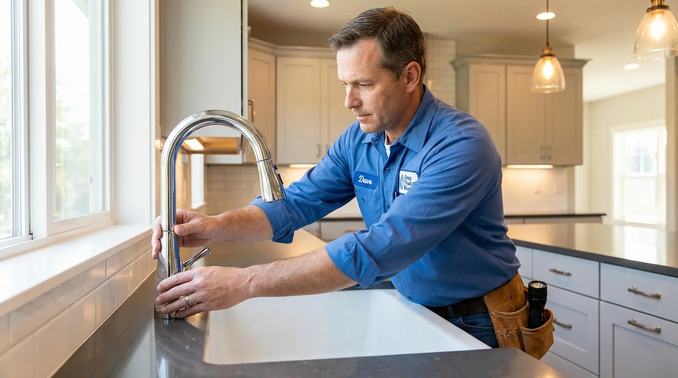 Kitchen faucet installation by Johns Plumbing LLC in El Dorado